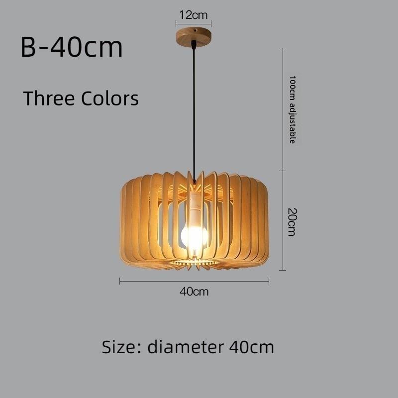 Dining Tea Room Wooden Lantern Chandelier Living Room Bedroom Kitchen Decoration Ceiling Hanging Lamp Chinese Bamboo Lamp