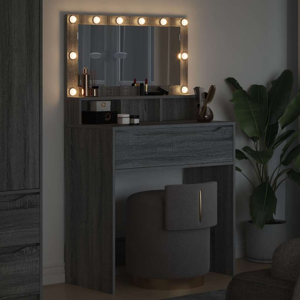 Bedroom Vanity Tables Grey Sonoma 80 x 39.6 x 135 cm