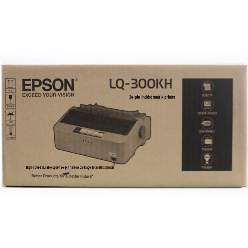 Epson LQ-300KH 80-Column 24-Pin Dot Matrix Printer CN Plug (adapter Included)