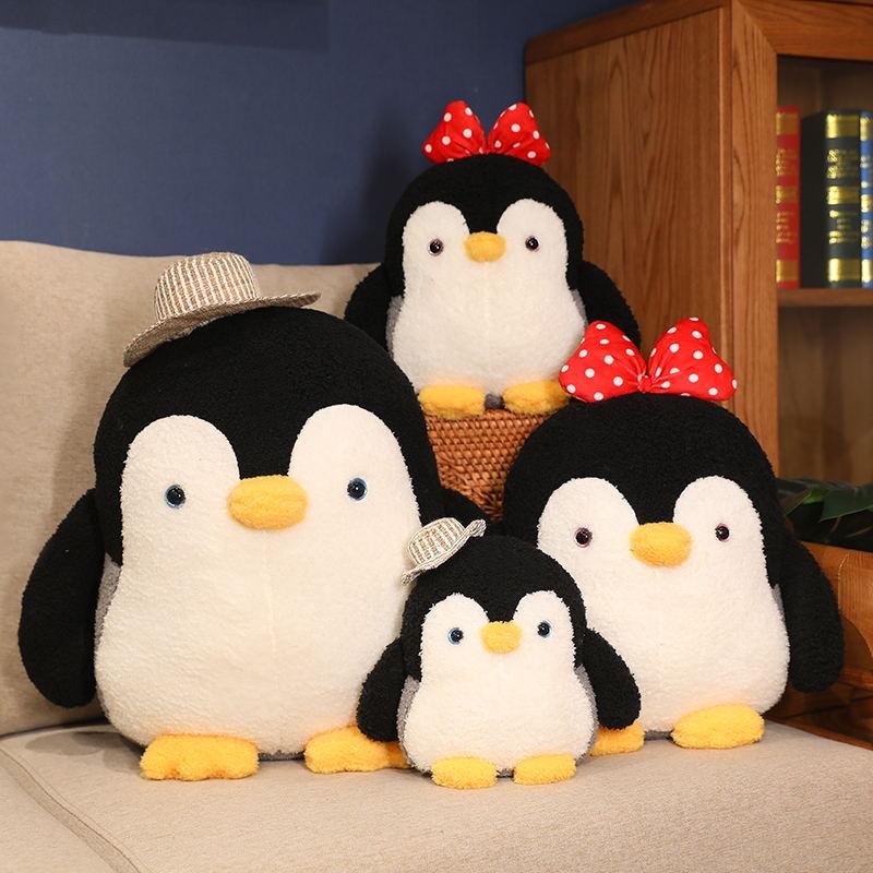Adorable Stuffed Couple Penguin Dolls Lovely Animal Penguin Plushie Pillow Cute And Charming Hug Playthings designed for Children Girls Birth Date