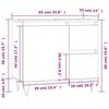VidaXL Armoire de salle de bain noir 65x33x60 cm bois d'ingénierie 831605