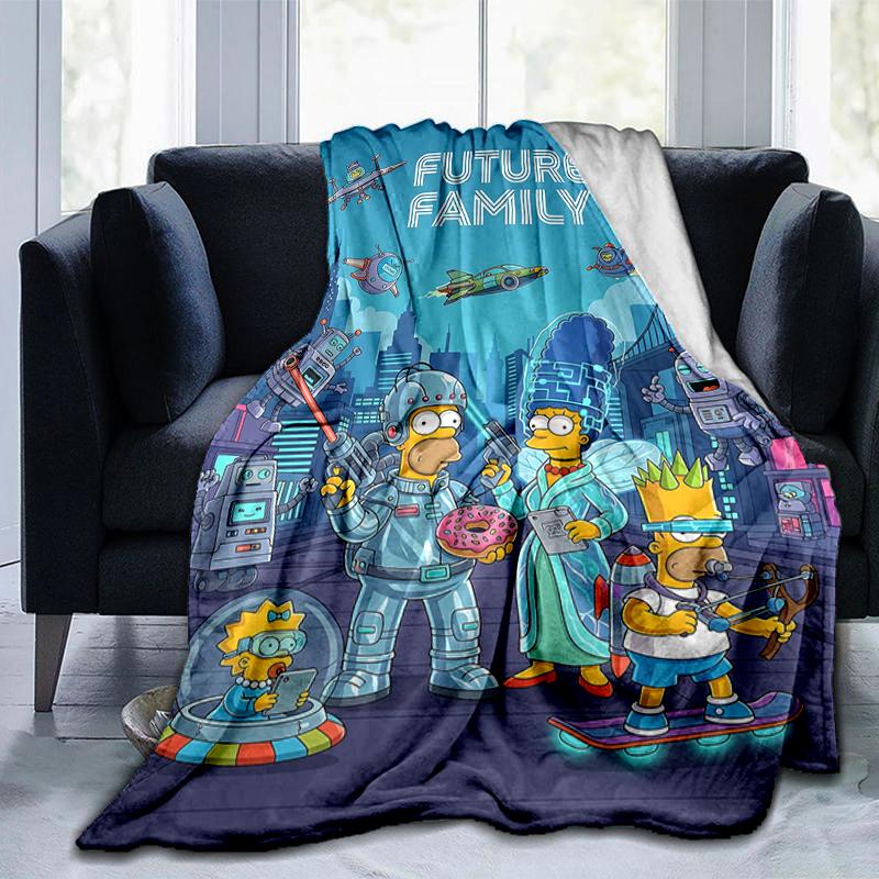 1Pc Family Adventure Future City Blanket Soft And Comfortable Casual Warm Camping Travel Christmas Halloween Gift M921787
