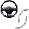 2/3 Pezzi Coprivolante in Fibra di Carbonio per Auto 38cm Antiscivolo Copri Carta Maniglia Booster Volante Auto Copertura Protettiva