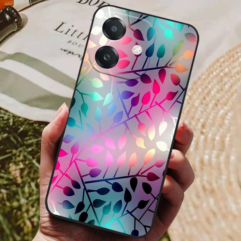 Para OPPO A3 A3x Funda Lujosa Cubierta Trasera de Silicona Funda de Teléfono para OPPO A3x 4G 5G Fundas A 3 3x Parachoques Suaves Coque A60 5G Lindas Capas