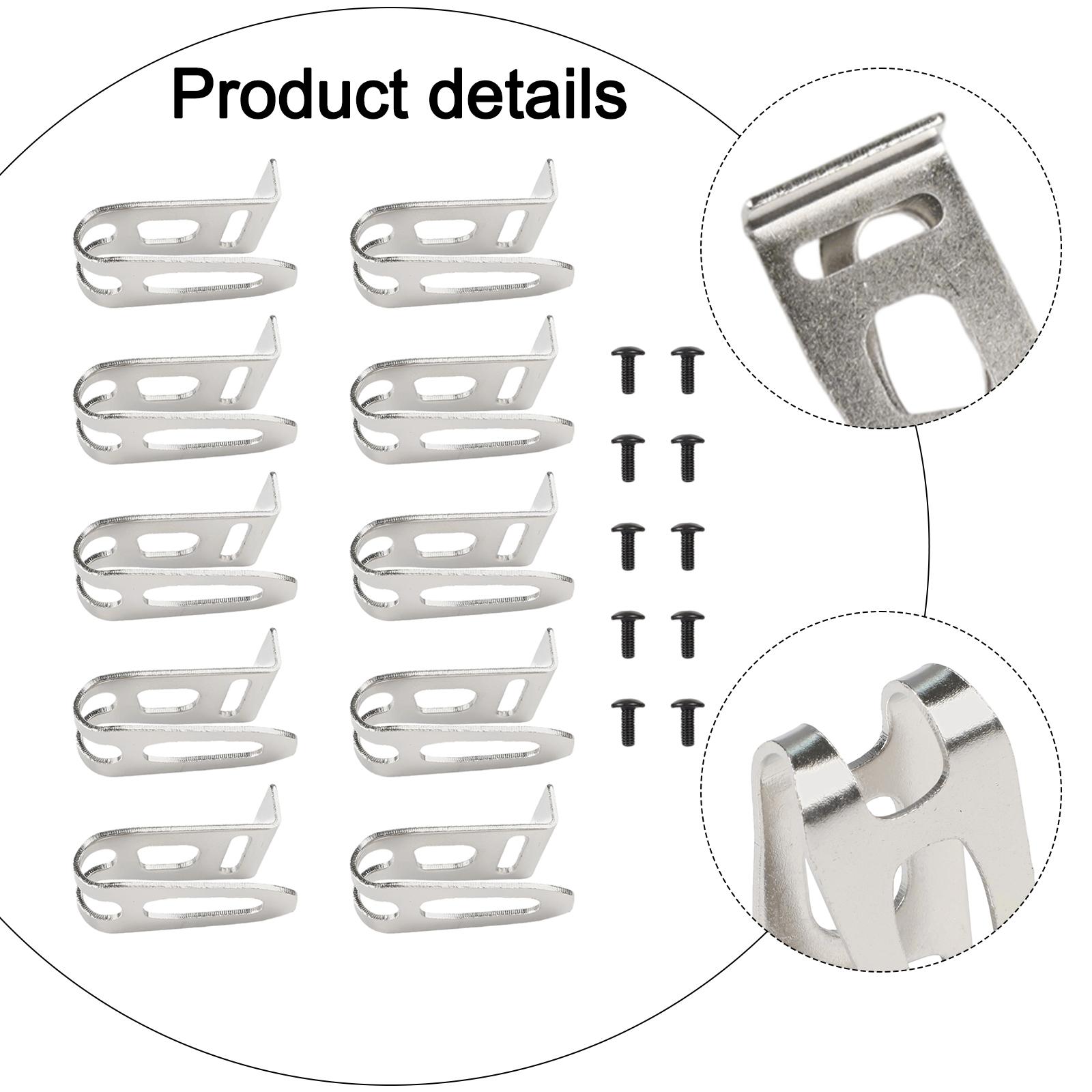 

For Tool Storage Belt Clip Hooks Replacement Clips 10 Piece Belt Hook Set Workshop Tools Easy Installation Process China Mainland