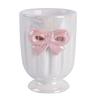Girl Wind Ceramics White Bow Bathroom Five-piece Suit Toiletries Bathroom Kit Accessories Mouthwash Cup Lotion Bottle Soap Dish