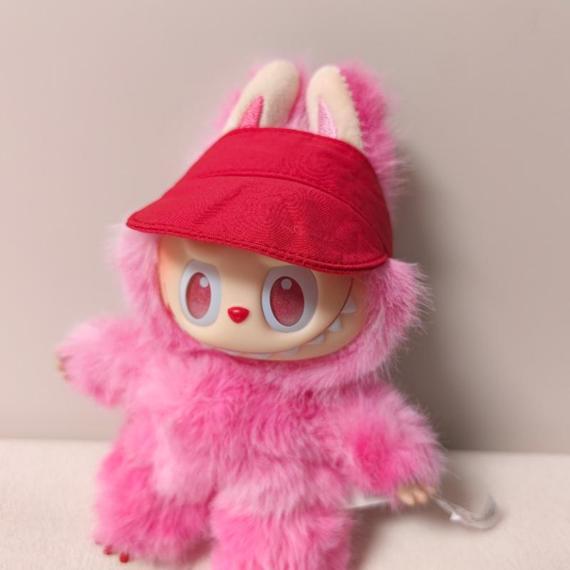 

Лабубу 17 см Виниловая шляпа: Бейсболка, Костюм куклы Макарон, Аксессуары для переодевания Cap Only, No Doll