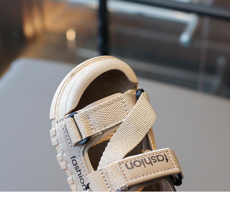 2025 Summer Kids' Closed-Toe Sport Sandals, Non-Slip Soft Sole, Korean Style Beach Shoes for Boys and Girls