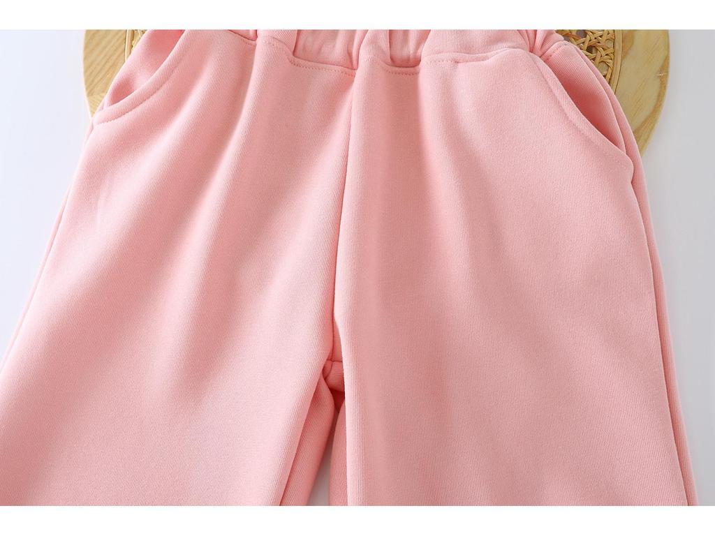 Nová unisex bavlněná souprava mikiny a tepláků pro děti - Teplá, barevný blokový design pro podzim/zimu