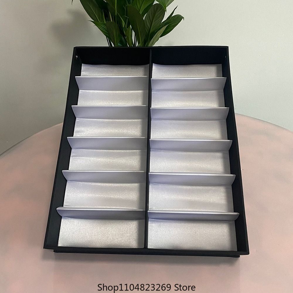 12-Schlitz Brillenablage Sonnenbrillen-Vitrine Brillen-Organizer-Box Brillenhalter Sonnenbrillenständer Sonnenbrillen-Organizer