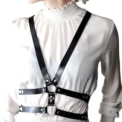Punk Corset Leather Belt Plus Chest Strap Integrated Sexy Exaggerated Body Strap Sling Belt