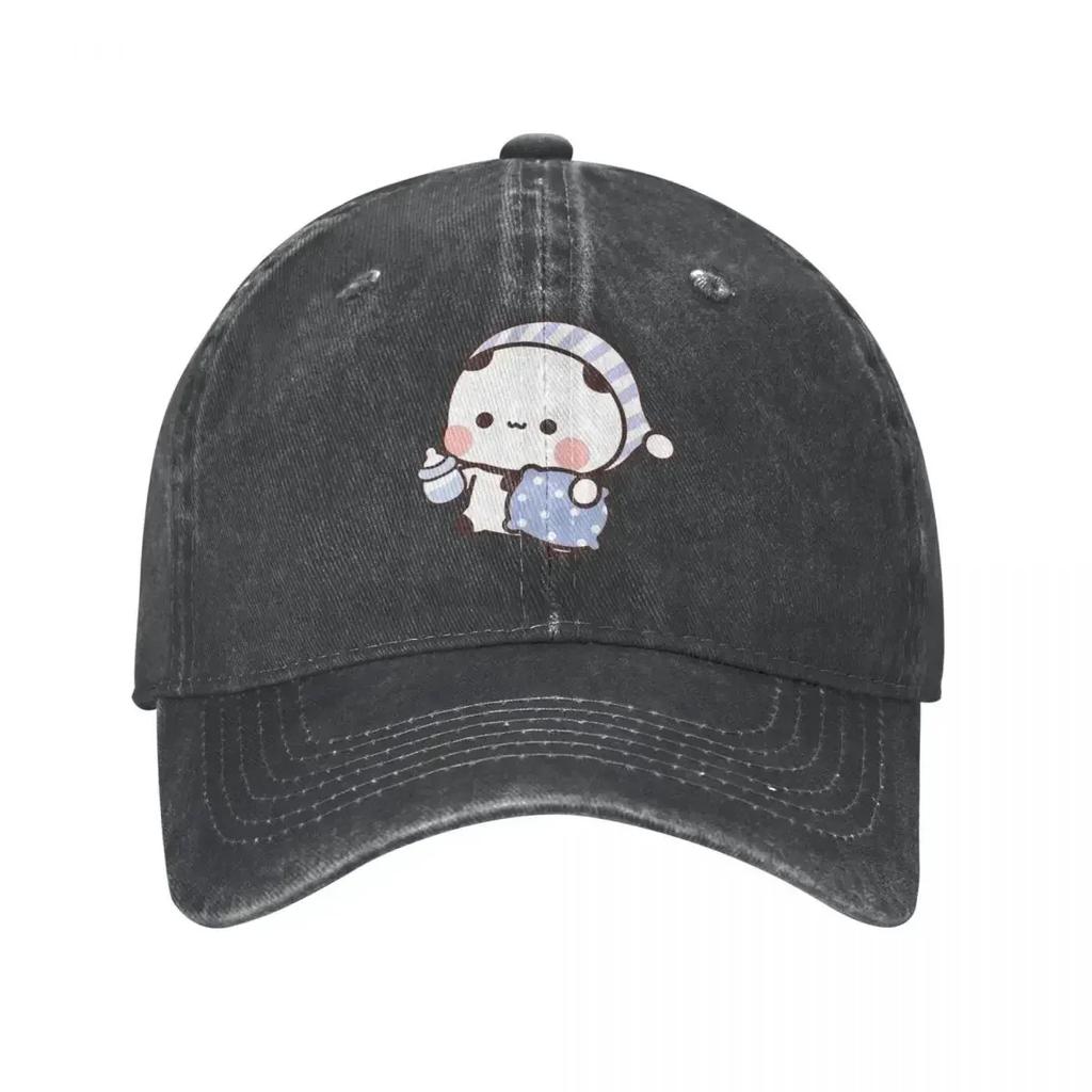 Dudu Sleep Unisex Women Baseball Caps Panda Bear Distressed Denim Hats Cap Vintage Outdoor Summer Adjustable Fit Sun Cap