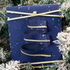 Navy BlueGold Foil Design Gift Wrapping Paper Gift Floral Wrapping Paper Arge Rolls Gift Packaging Craft Paper for Gifts ZSZ006