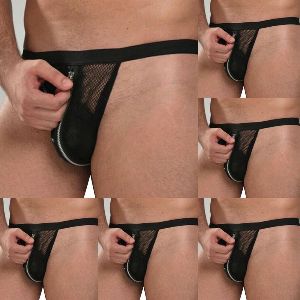 Sexy Mens Mesh Smooth G-String Thong Briefs Trunks T-Back Underwear Underpants