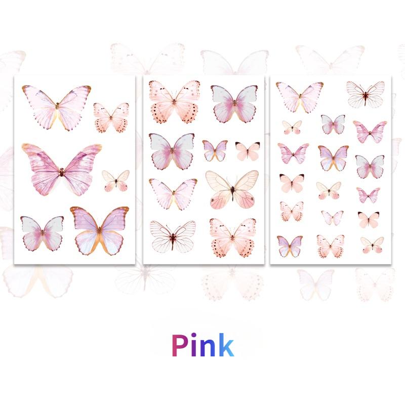 2Bag Butterfly Series Daily Deco Washi Diary Stickers Scrapbook Journal Doodling Stationery Hand Account