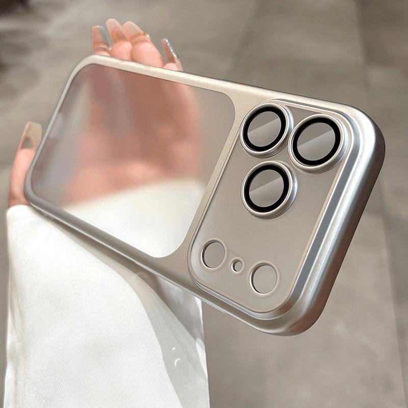iPhone 17 Pro Max Ultra-thin Frosted Electroplated Case with Apple 16 Lens Film