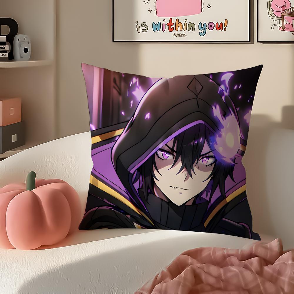 Epic Anime TThe Eminence In Shadow Cushion Cover Pillowcase Short Plush Invisible zipper Room Sofa Cushion Cover
