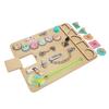 Toddler Skill Board Unlocking Theme Hand Eye Coordination Thickened Wood Sensory Board for Education
