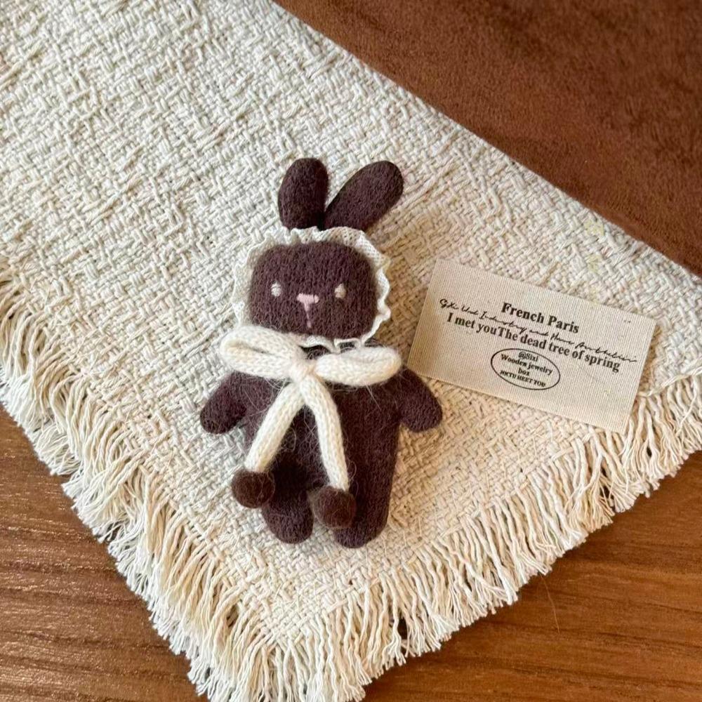 

Curly Hair Girl Cartoon Sweater Pin Cute Little Rabbit Brooch Cloth Fabric Brooch Sweater Style 5