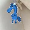 2Pcs Arm-Crossing Horse Keychain Acrylic Bag Charm Pendant Year of Horse 2026 Scratch-Resistant Key Ring Backpacks Accessories