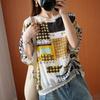 DIMANAF 2026 Plus Size New T-Shirt Women Blouse Print Tops Loose Casual Lady Tees Shirts Oversize Beach Summer