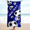 1PC Custom Name Soccer Ball Beach Towel Highly Absorbent And Sand-Resistant Towel for Swimming, Pool, Yoga, And Travel Lightweight