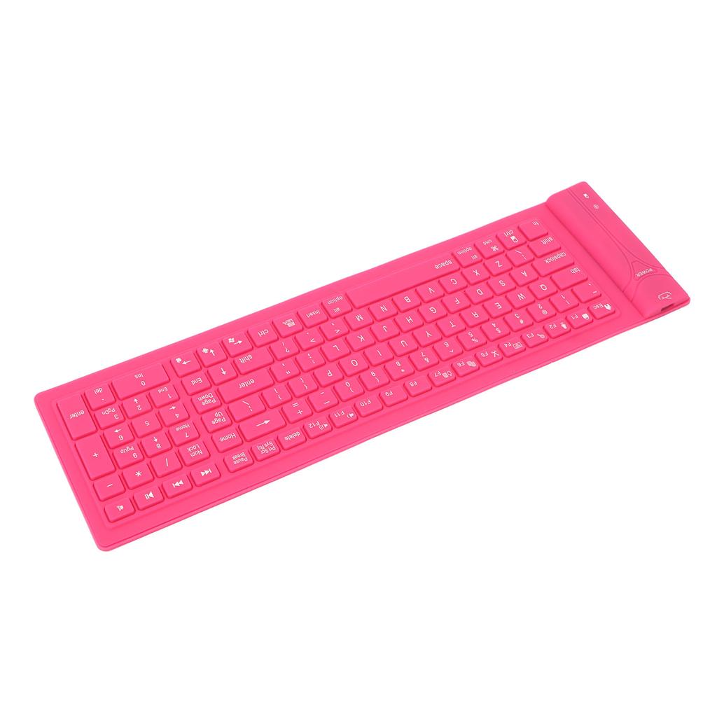 Tastiera pieghevole in silicone da 108 tasti, impermeabile, con design completamente sigillato, tastiera pieghevole con digitazione silenziosa.