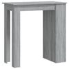 Vidaxl Bartisch mit Regalen, Sonoma Eiche Grau, 102X50X103,5 Cm