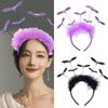 Gothics Sequins Bat Hairband for Adult Kids Cosplay Party Costume Day of the Death Bat Headpiece Halloween Accessories