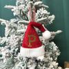 Mini Letter Christmas Hat Christmas Tree Pendant Decorations Hanging Ornament Cute Plush Velet Santa's Hat Christmas Home Decor