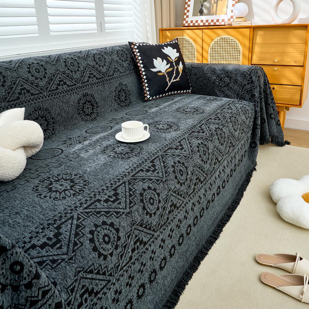 

Чехол для дивана EIFLOY-Bohemian для гостиной, 3-местный, чехлы из синели, универсальное полотенце для дивана, цельный, на все сезоны 2 Seater-180x230cm