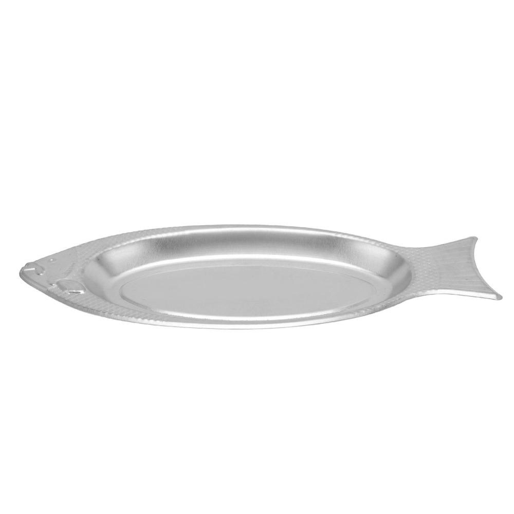 Decorative Fish Shaped Plate Stainless Steel Food Tray Kitchen Tools Fish Serving Platter Wedding