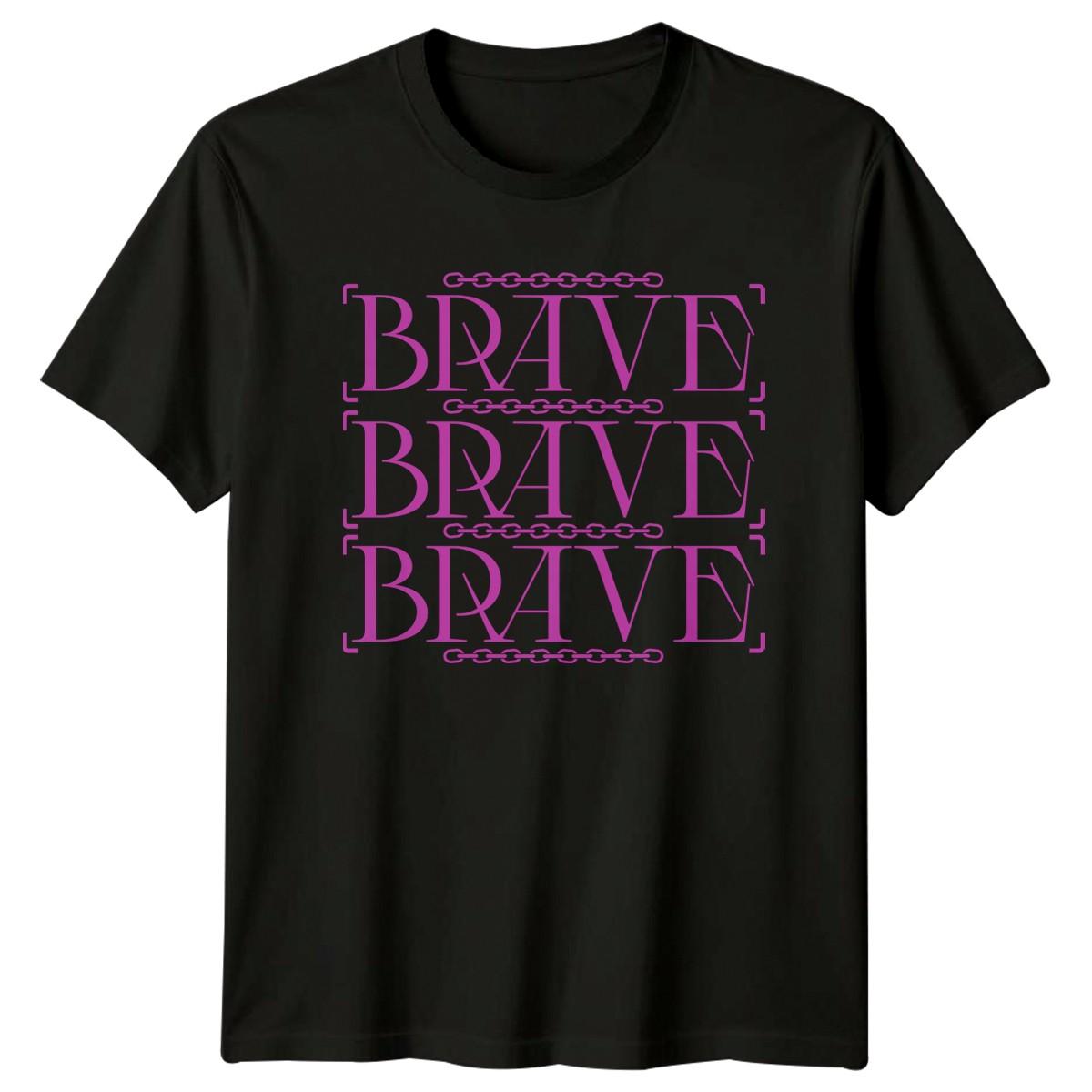 Brave Brave Brave T-Shirt Minimalist Typography Streetwear Birthday Gift For Him XXXL
