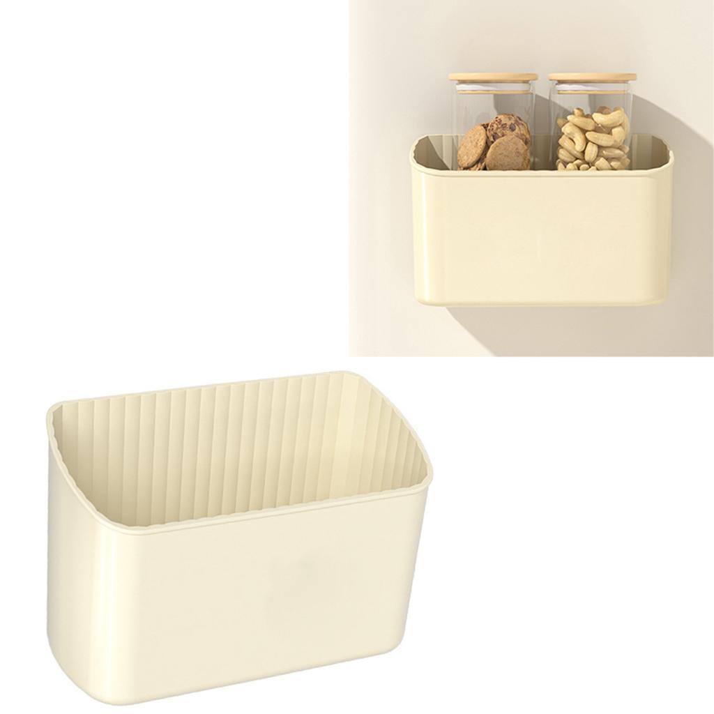 Magnetic Wall Storage Box Large Capacity Plastic Refrigerator Side Organizer for Kitchen Dining
