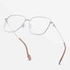 NeoRetro F8038 Oblique Metal Glasses Silver