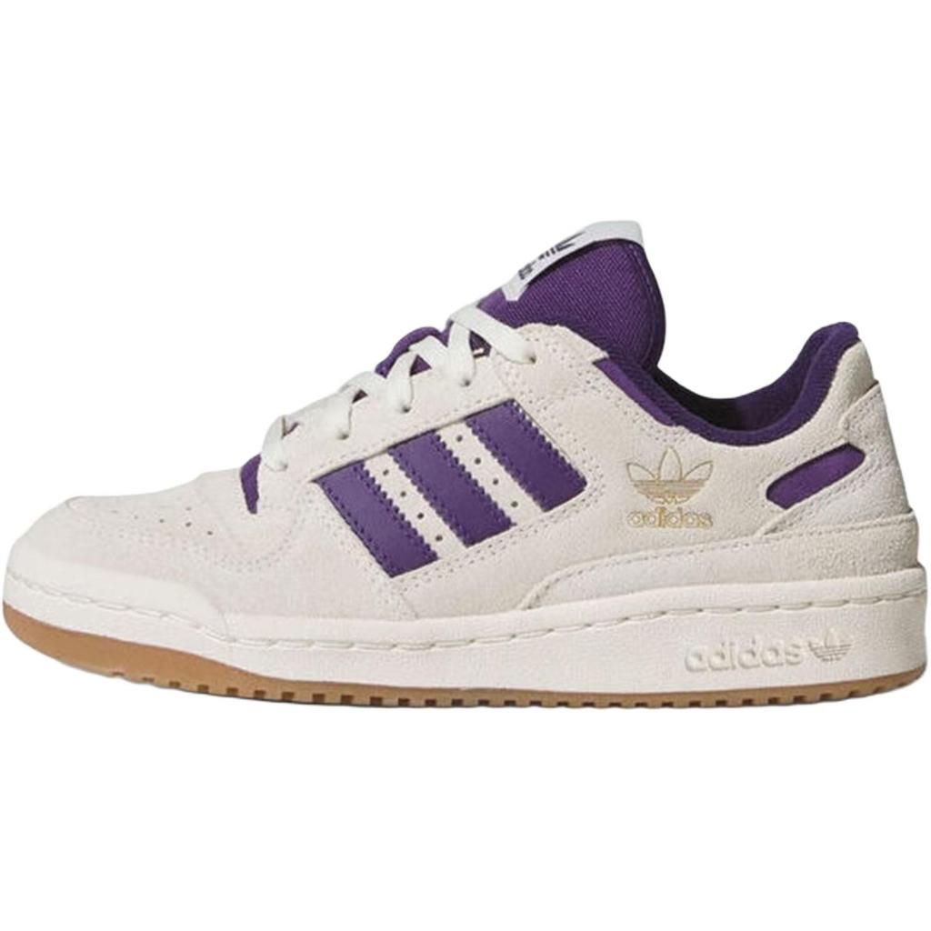 Adidas Originals FORUM Low top Children's Basketball Shoes Beige Purple Unisex JR0381