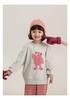 Youanbo 2026 Spring Double-Sided Knit Cartoon Hoodie - Long Sleeve, Round Neck, Loose Fit