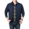 Men's Casual Cotton Jacket for Middle-Aged & Elderly - Lightweight Spring/Autumn Wear