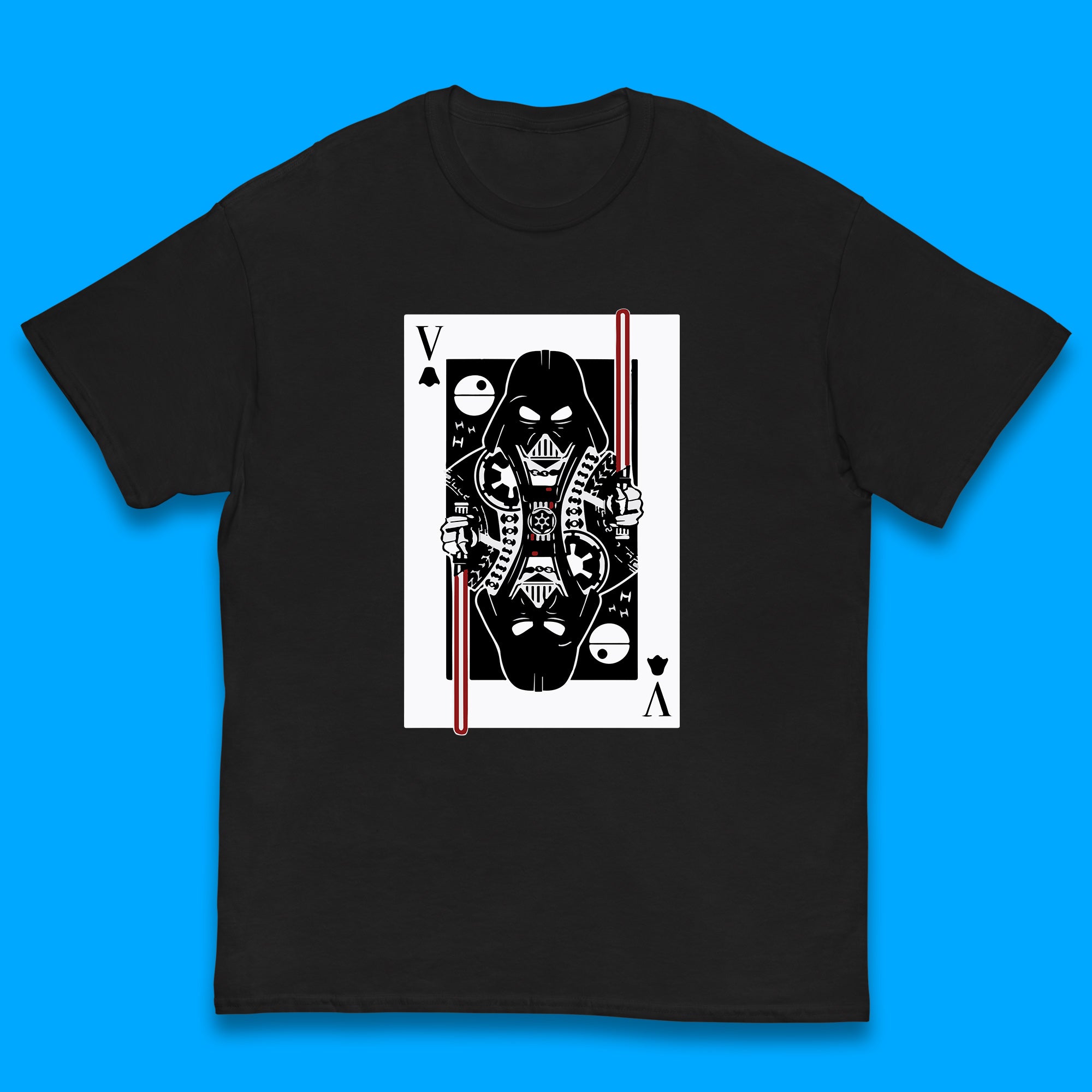 Star Wars Fictional Character Darth Vader Playing Card Vader King Card Sci-fi Action Adventure Movie 46th Anniversary Kids T Shirt 100