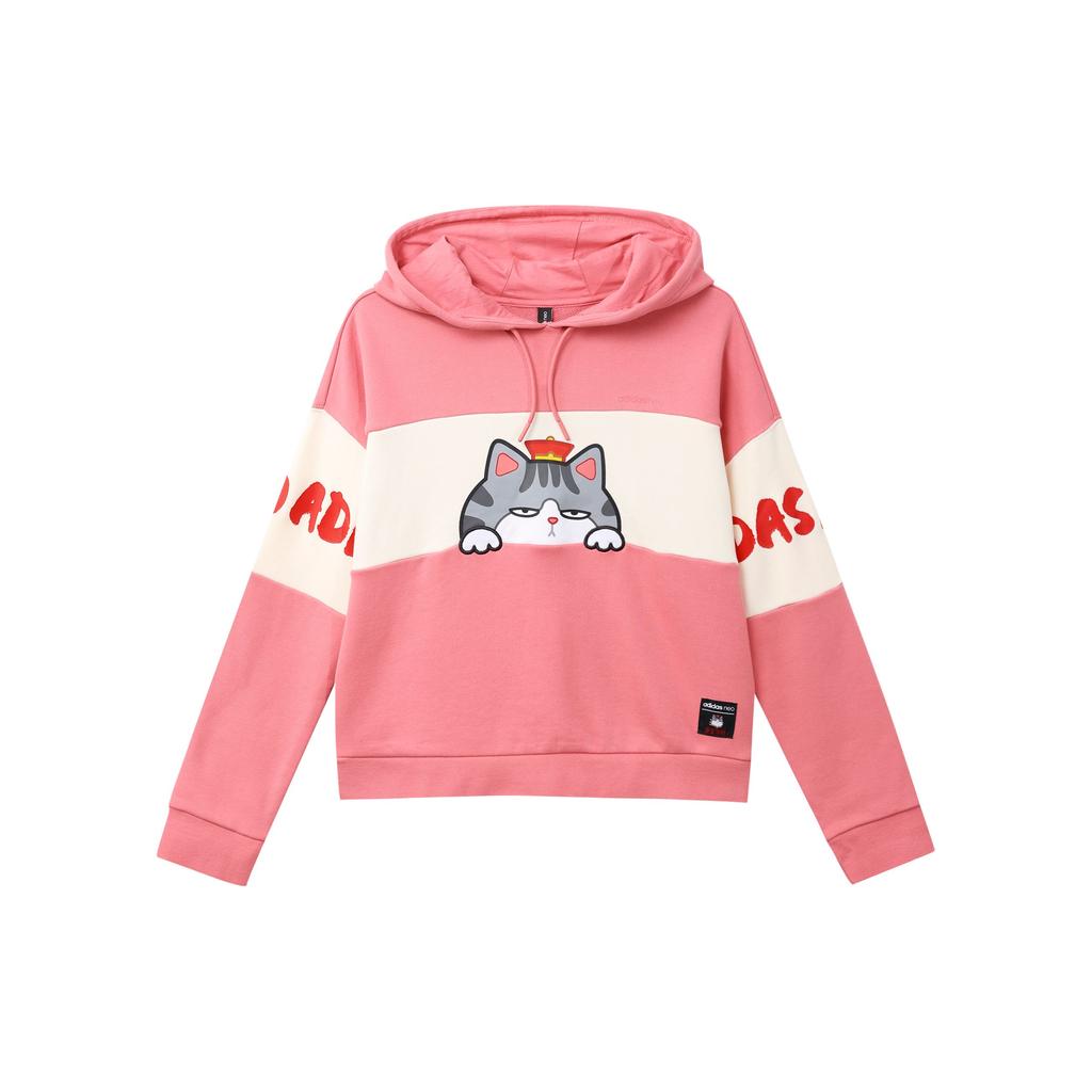 adidas Felpa con cappuccio pullover Co-Branded Serie Neo CNY Emperor's Rest con stampa a contrasto Felpa da donna Magenta GP5737