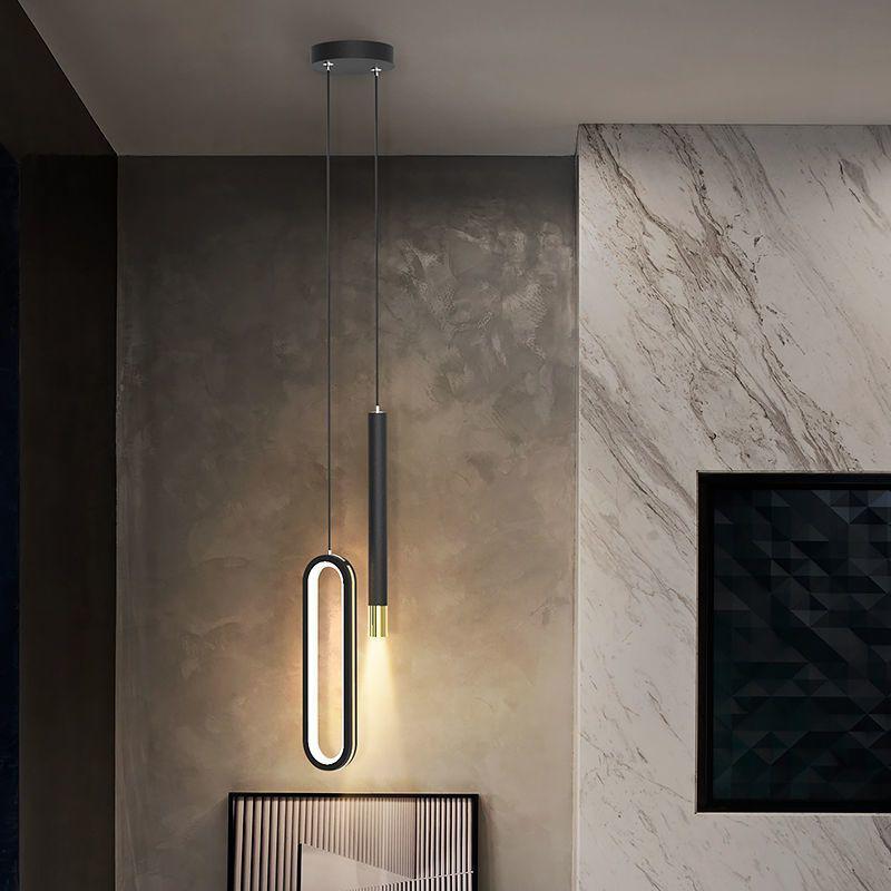 Modern Minimalist Nordic Bedside Lamp with Spotlight & Long Cord - Luxury Atmosphere Pendant Light