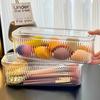 Clear Acrylic Makeup Organizer, Dust-Proof Flip Top Lid Storage for Brushes & Lipsticks. Portable Cosmetic Box.