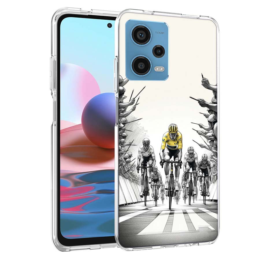 Bicycle Race Phone Case For Redmi Note 13 12 14 15 Pro Plus 13R 11 11T 11E 11S 10 Pro 10S 9 9S Cover Cell Clear TPU Capa Cases S