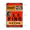 DORA Tin Sign MISES KING OF THE BLUES BB King Metal Poster Classic Metal Sign Wall Plate Home Garden Cafe Industrial Decor Old Metal Plaque
