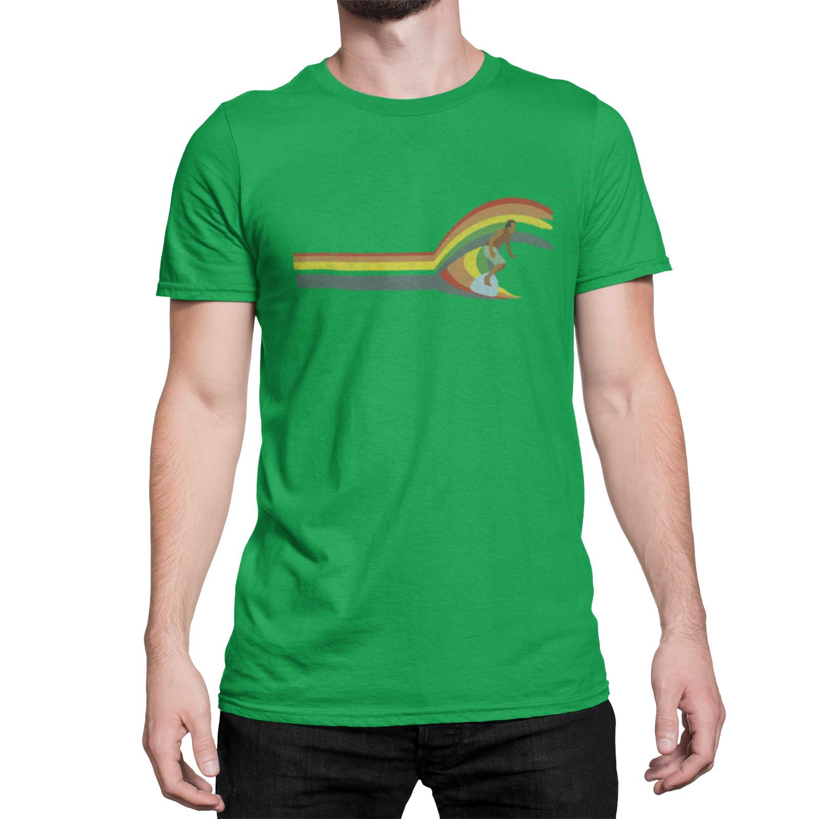 Surf Wave SURFING Mens  Cotton T-Shirt Mens Womens Tees Top Retro Birthday Gift Surfer Present 4XL