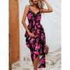European and American Women's Summer Dress Leopard Print Suspender Skirt