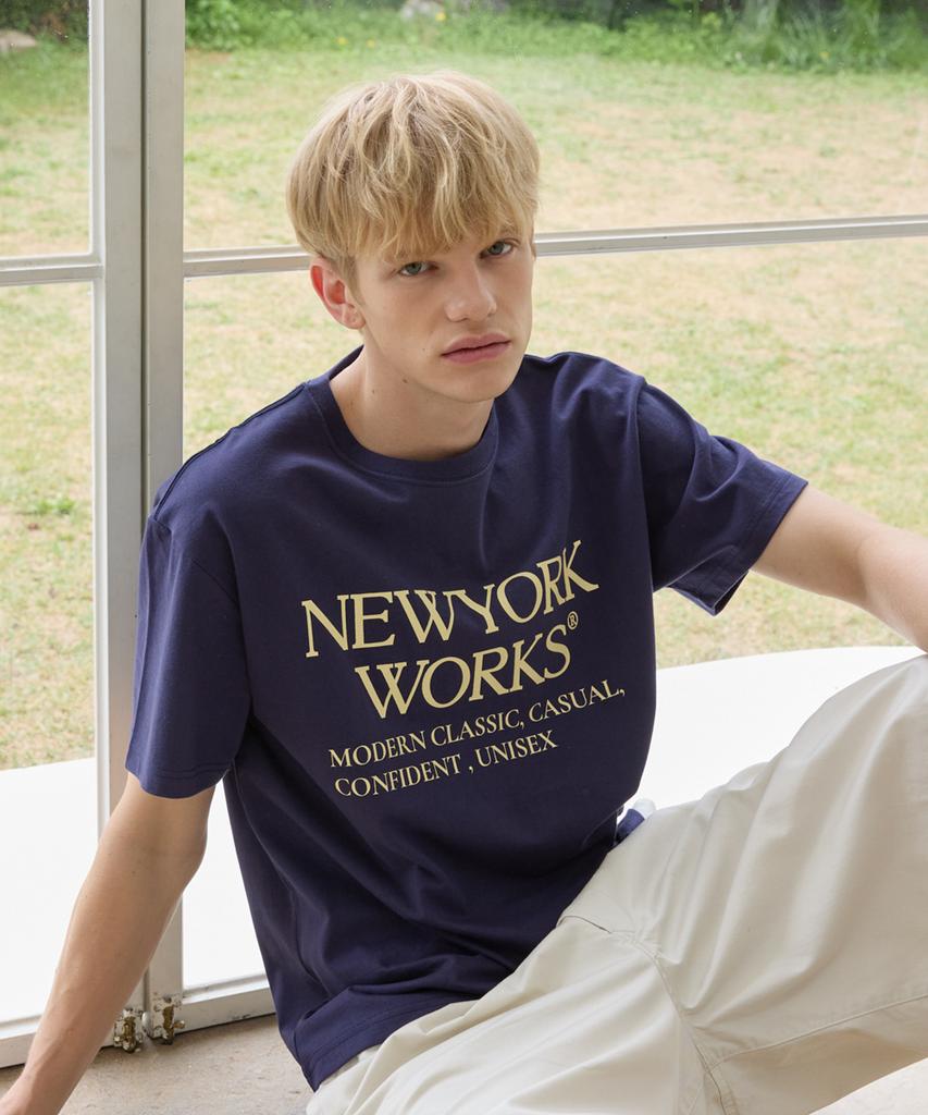 Nyuyogwogseu Unisex Oversized T-Shirt_ Navy