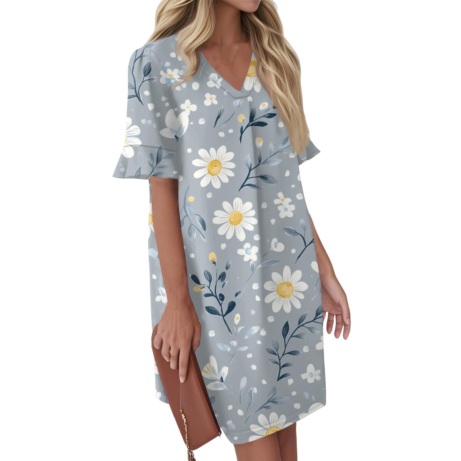 

Женское летнее винтажное платье с цветным лоскутным принтом, плиссированное, с коротким рукавом, V-образным вырезом и карманом-завязкой L