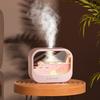 Aroma Diffuser with Landscape, 7 Color Flame Humidifier, 250ml Essential Oil Diffuser with Auto Shut Off, Quiet Mist Humidifier for Home