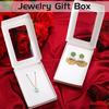 WTEMPO Clear Window Paper Necklace Bracelet Jewelry Packaging Boxes Foldable DIY Earring Keychain Gift Boxes Perfect for Birthday Wedding